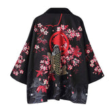 Veste kimono fleurie 